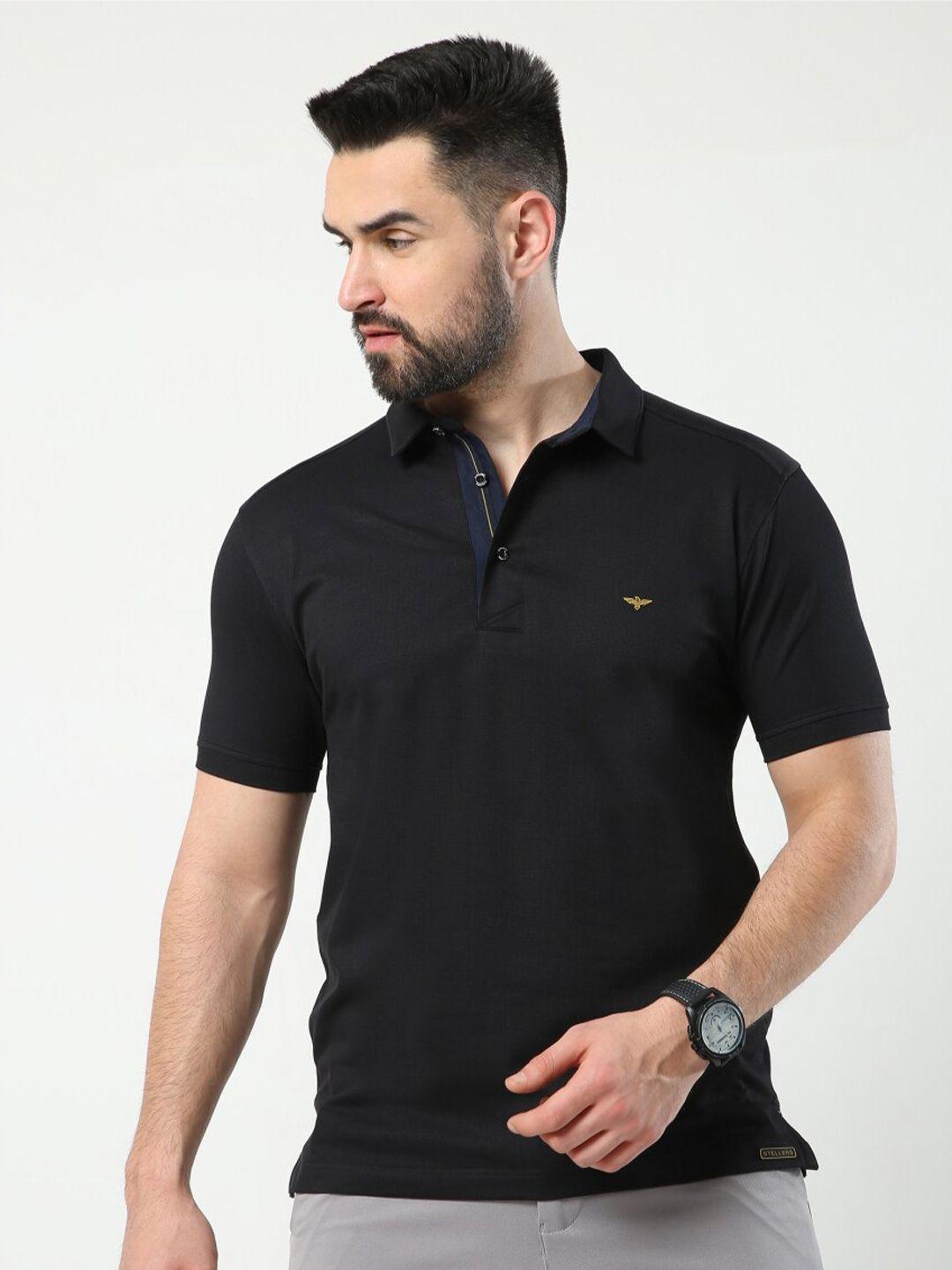 stellers polo collar cotton t-shirt
