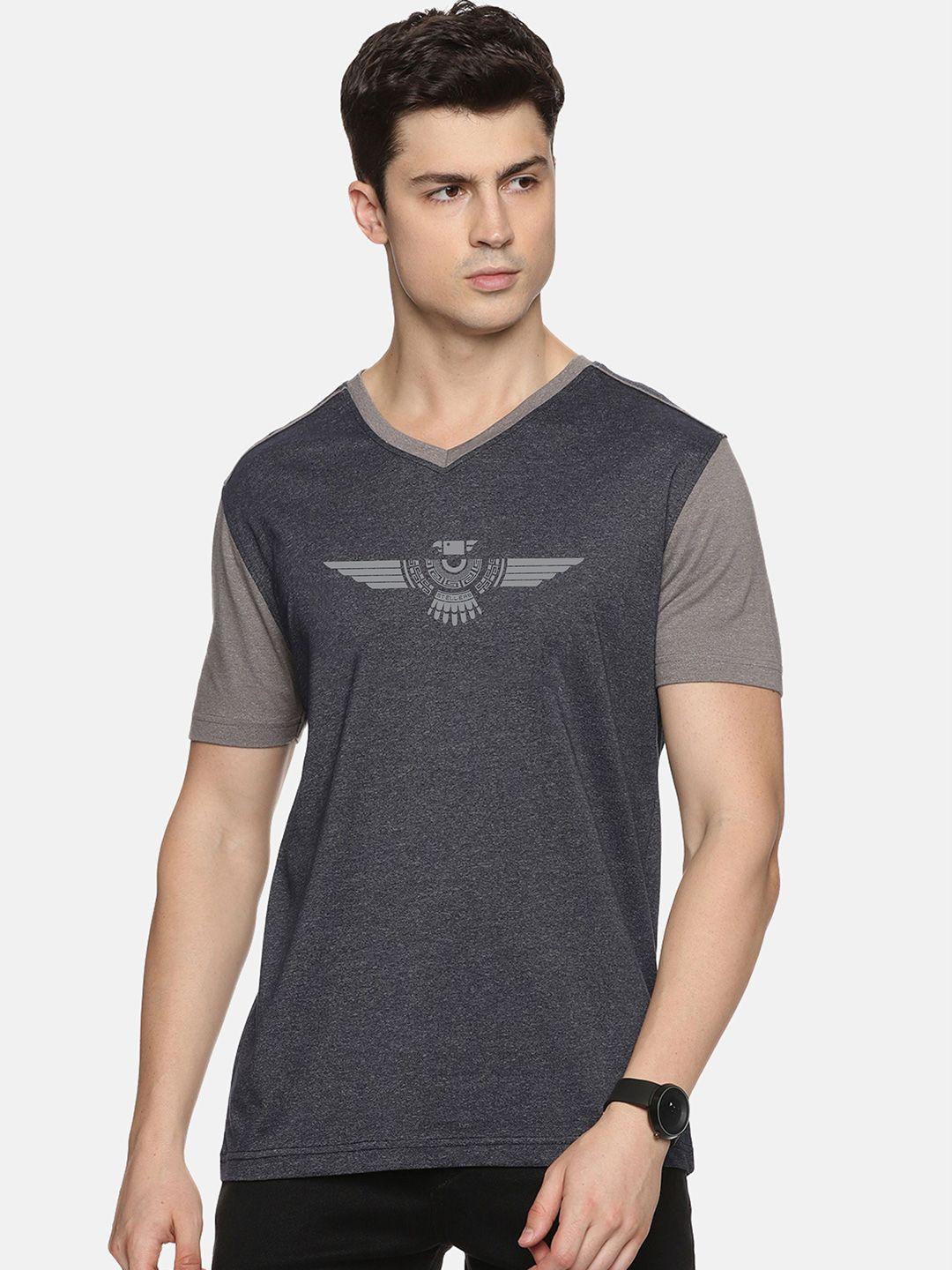 stellers printed v-neck short sleeves t-shirt