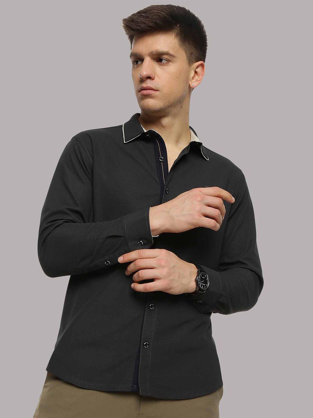 stellers contrast collar classic opaque casual shirt
