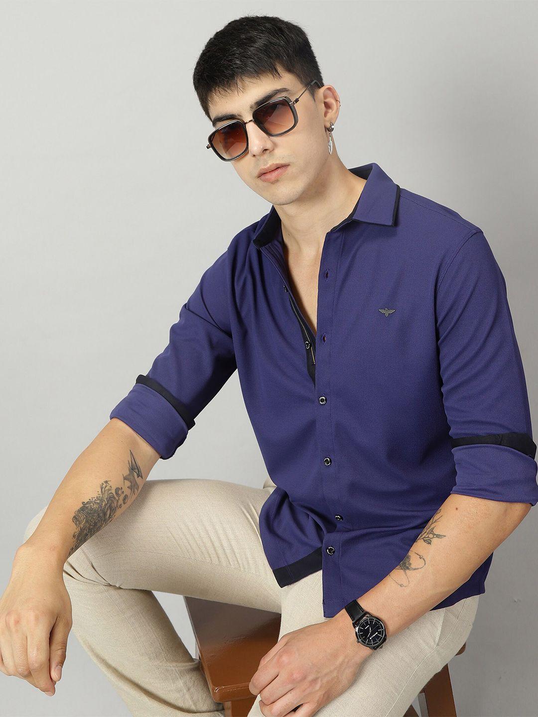 stellers contrast collar classic opaque casual shirt