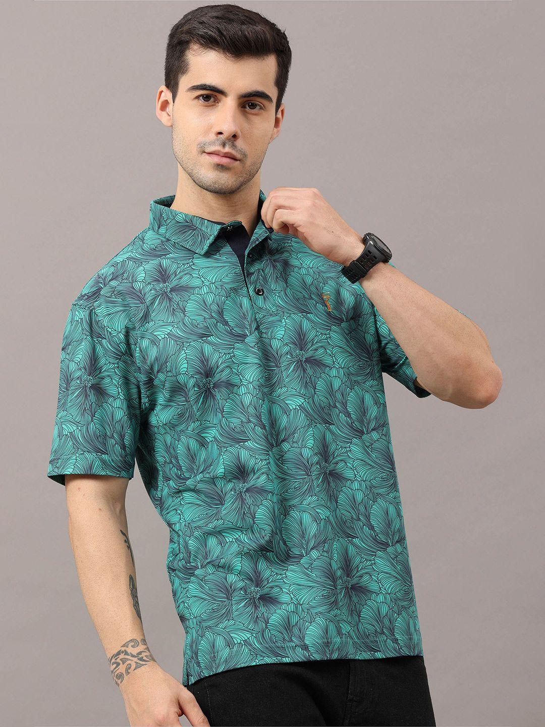 stellers men green printed pockets t-shirt