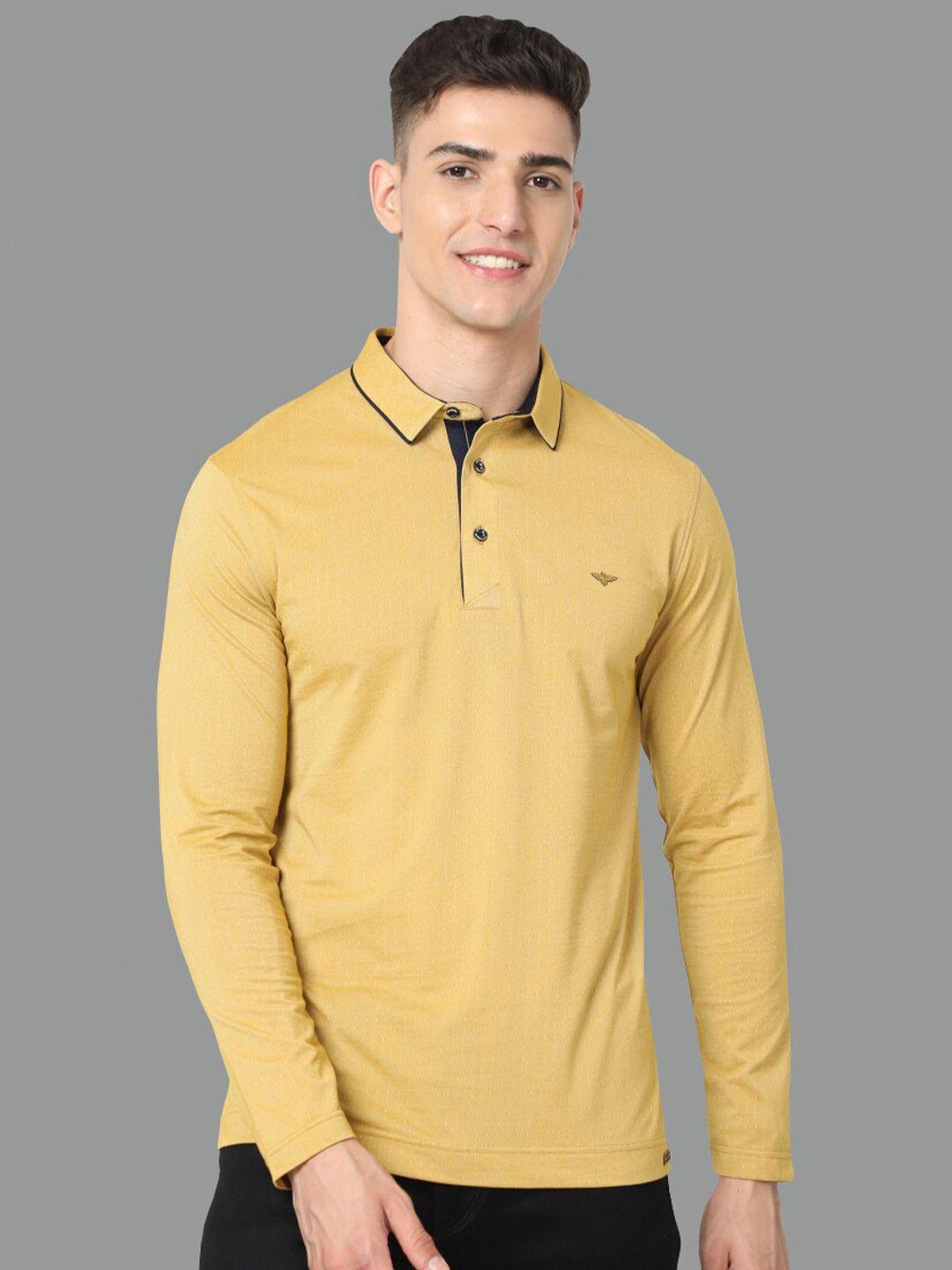 stellers self design polo collar long sleeves t-shirt