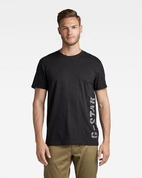 stencil logo print crew-neck t-shirt