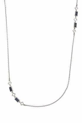 sterling silver blue sapphire chain necklace