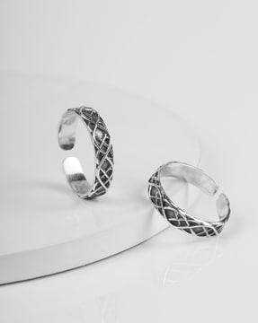 sterling silver braided toe rings