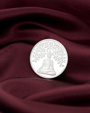 sterling silver buddha coin