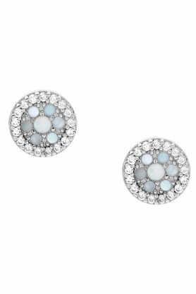 sterling silver crystal womens earrings - jfs00518040