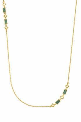 sterling silver gold plated emerald chain necklace