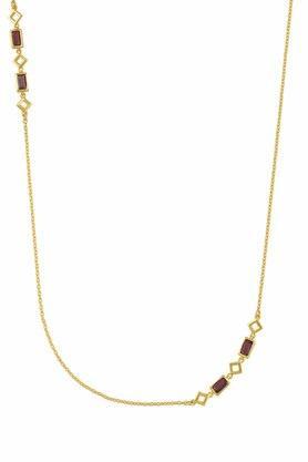 sterling silver gold plated garnet chain necklace