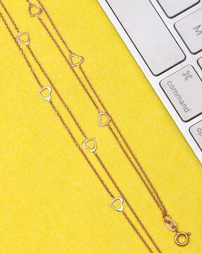 sterling silver rose gold-plated anklets