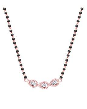 sterling silver rose gold-plated iconic love mangalsutra