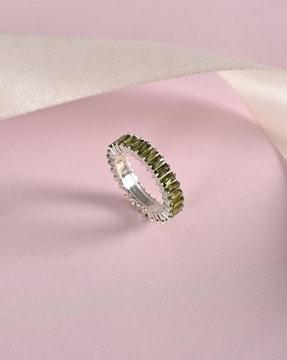 sterling silver baguette ring