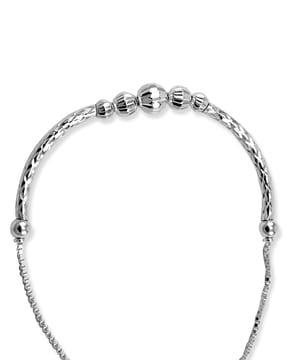 sterling silver beaded link bracelet