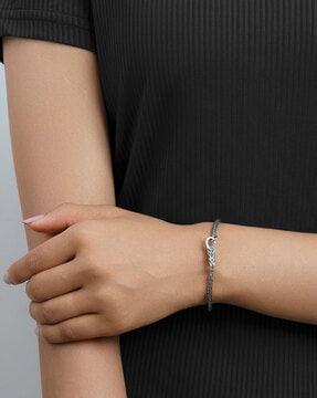 sterling silver bracelet with rose lock