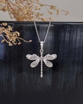 sterling silver butterfly pendant with chain