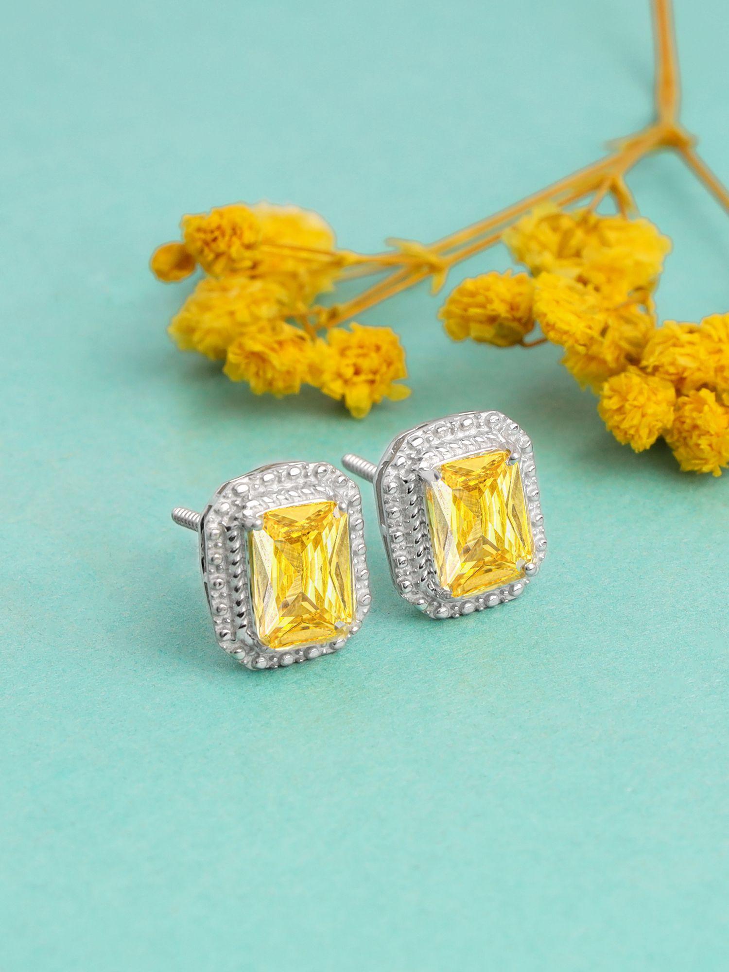 sterling silver citrus zest sparkler earrings for women