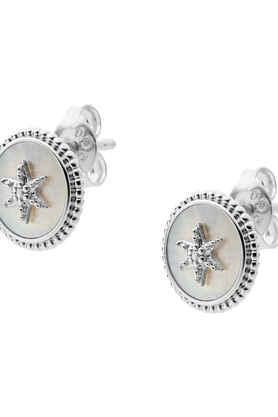 sterling silver crystal womens earrings - jfs00500040