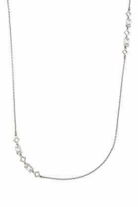 sterling silver cubic zirconia chain necklace