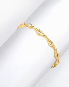 sterling silver gold-plated frozen link bracelet