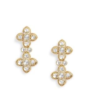 sterling silver gold-plated neel pushp jatayu jadau necklace & earrings set