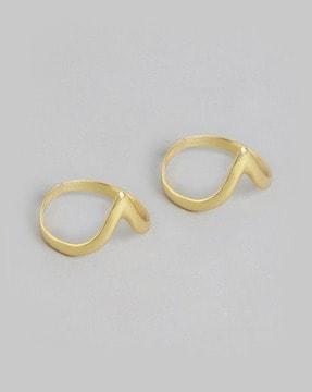 sterling silver gold-plated toe rings