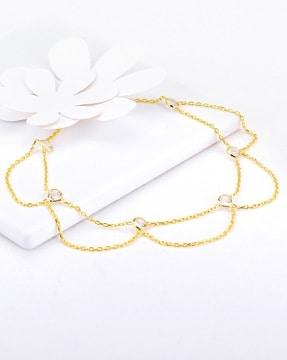 sterling silver gold-plated twinkling sparkle anklets