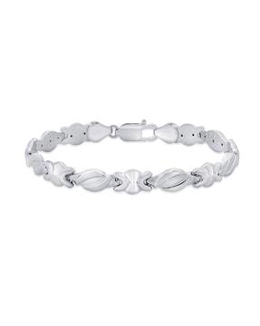 sterling silver leaf bracelet