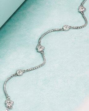 sterling silver minimal heart trinket anklet