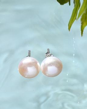 sterling silver pearl studs