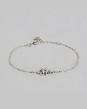 sterling silver rhodium-plated enchanted chain bracelet