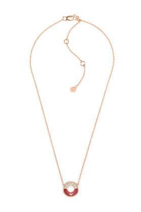 sterling silver rose gold necklace eg3560221