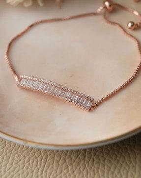 sterling silver rose gold-plated bracelet