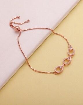 sterling silver rose gold-plated bracelet