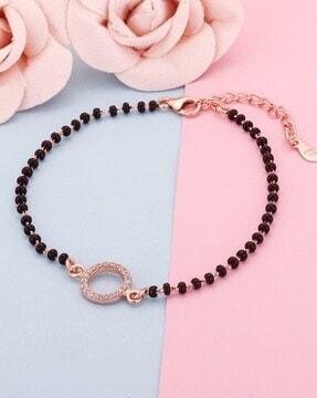 sterling silver rose gold-plated circle of life bracelet