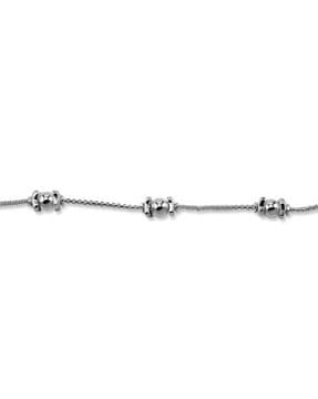 sterling silver silver beaded link bracelets
