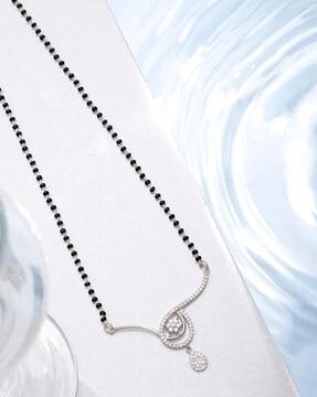 sterling silver star drop mangalsutra