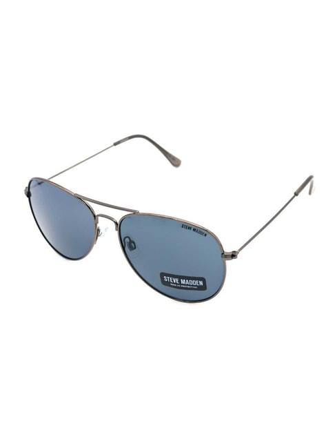steve madden gunmetal oversize irregular sunglasses for men