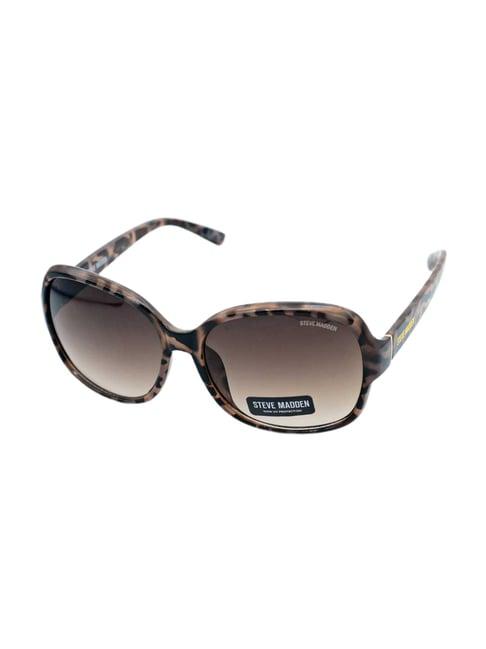 steve madden black oversize irregular sunglasses for women