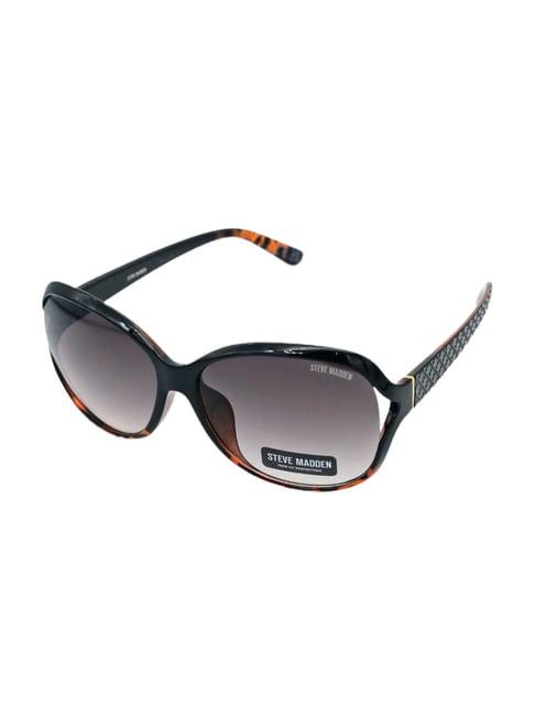 steve madden black oversize irregular sunglasses for women