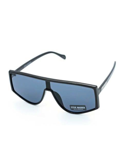 steve madden black oversize irregular unisex sunglasses