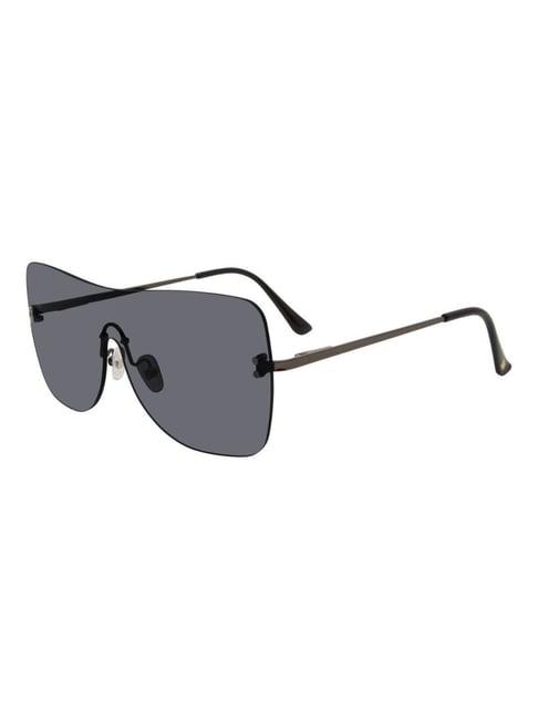 steve madden black rectangular uv protection unisex sunglasses