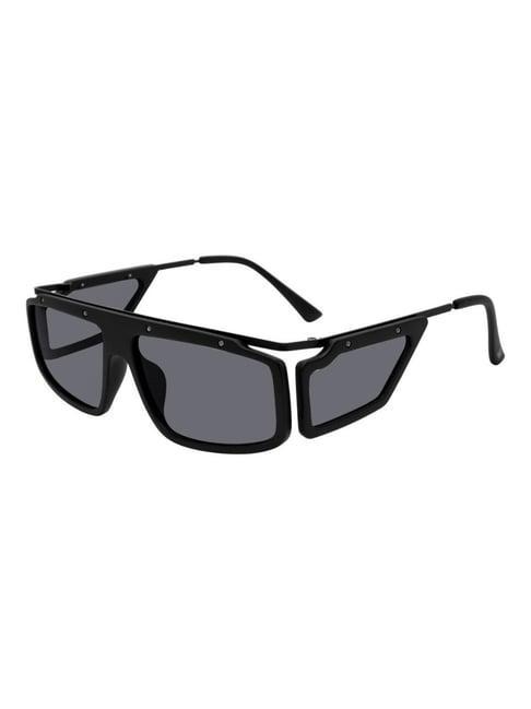 steve madden black square uv protection unisex sunglasses