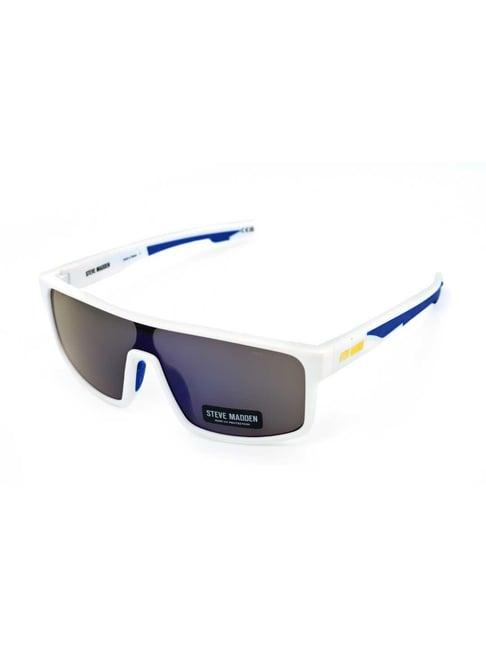 steve madden blue oversize irregular sunglasses for men