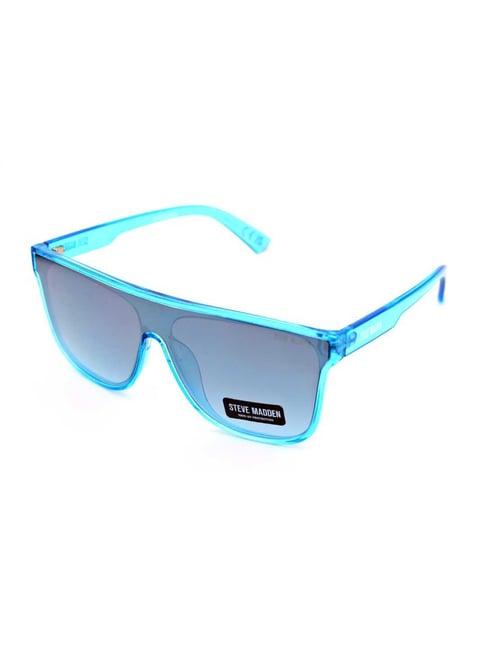 steve madden blue oversize irregular unisex sunglasses