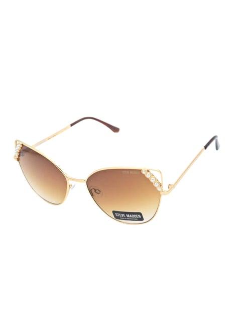 steve madden gold oversize irregular sunglasses for women