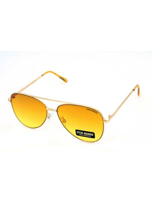 steve madden gold oversize irregular unisex sunglasses