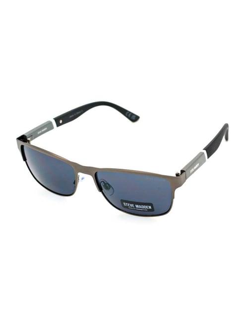 steve madden gunmetal oversize irregular sunglasses for men