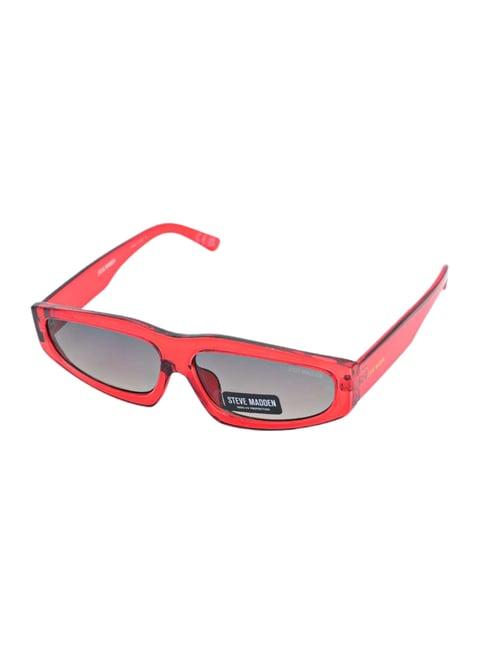 steve madden red oversize irregular sunglasses for women