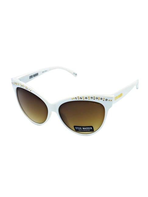 steve madden white oversize irregular sunglasses for women