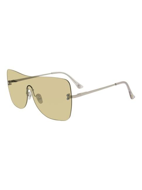 steve madden yellow rectangular uv protection unisex sunglasses